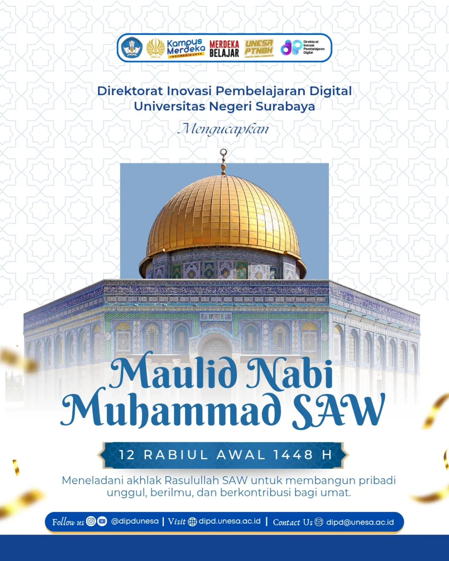 MAULID NABI MUHAMMAD SAW 12 Rabiul Awal 1448 H Direktorat Inovasi Pembelajaran Digital UNESA