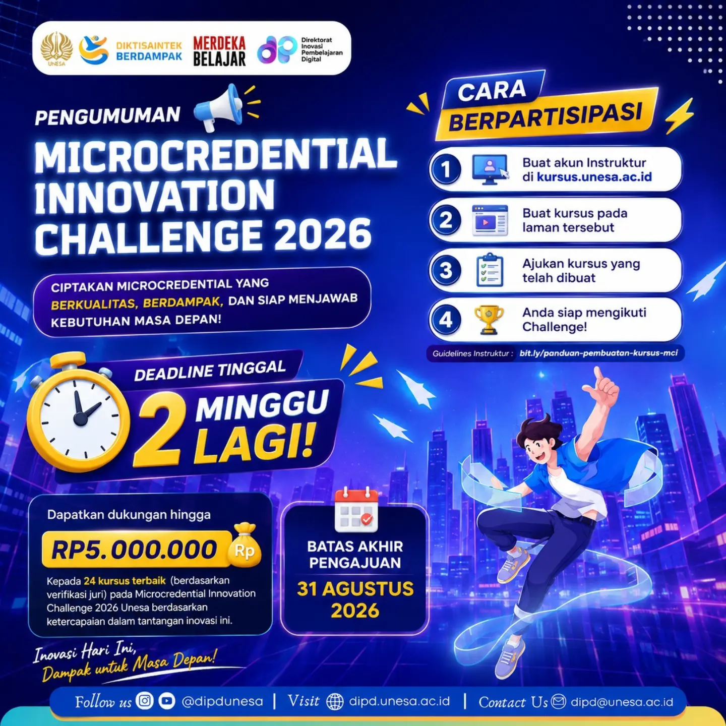 Deadline Tinggal 2 Minggu Lagi! Microcredential Innovation Challenge DIPD UNESA